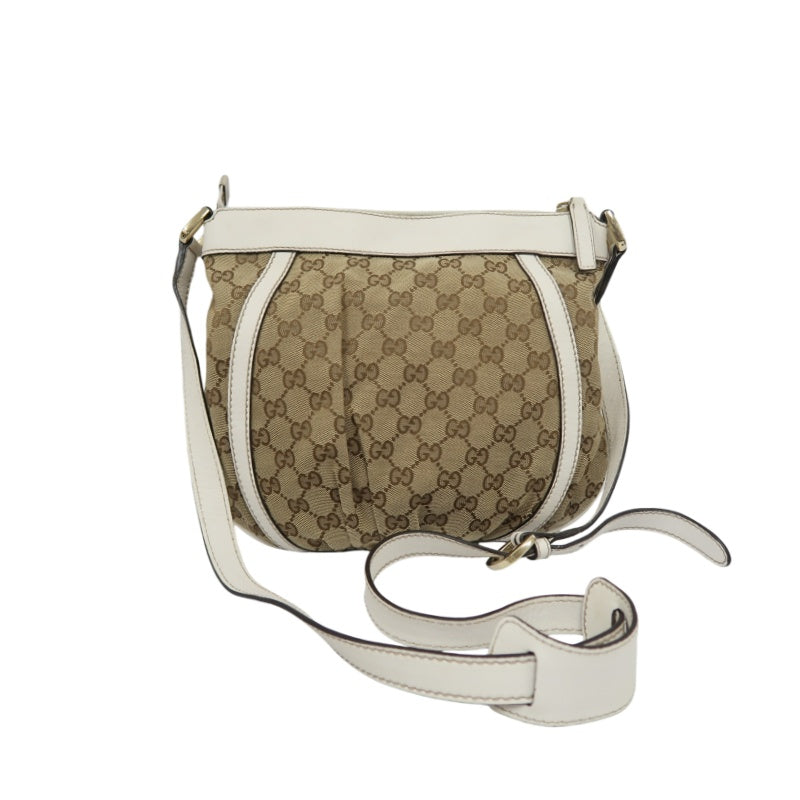 GUCCI GG Canvas Shoulder Bag Brown