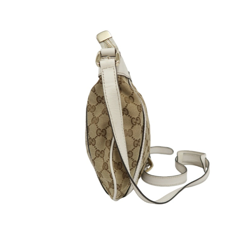 GUCCI GG Canvas Shoulder Bag Brown