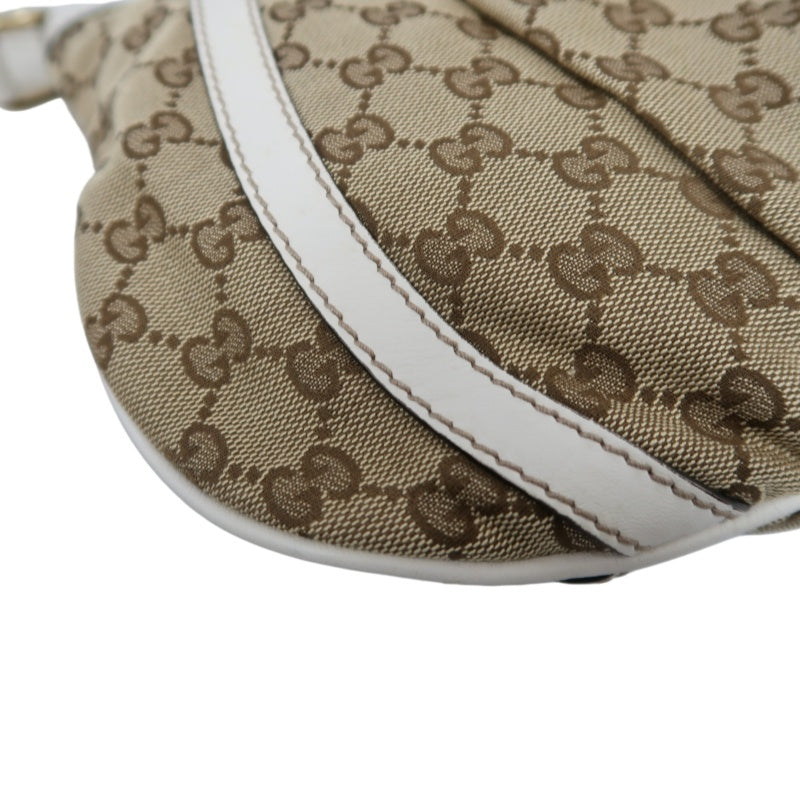 GUCCI GG Canvas Shoulder Bag Brown