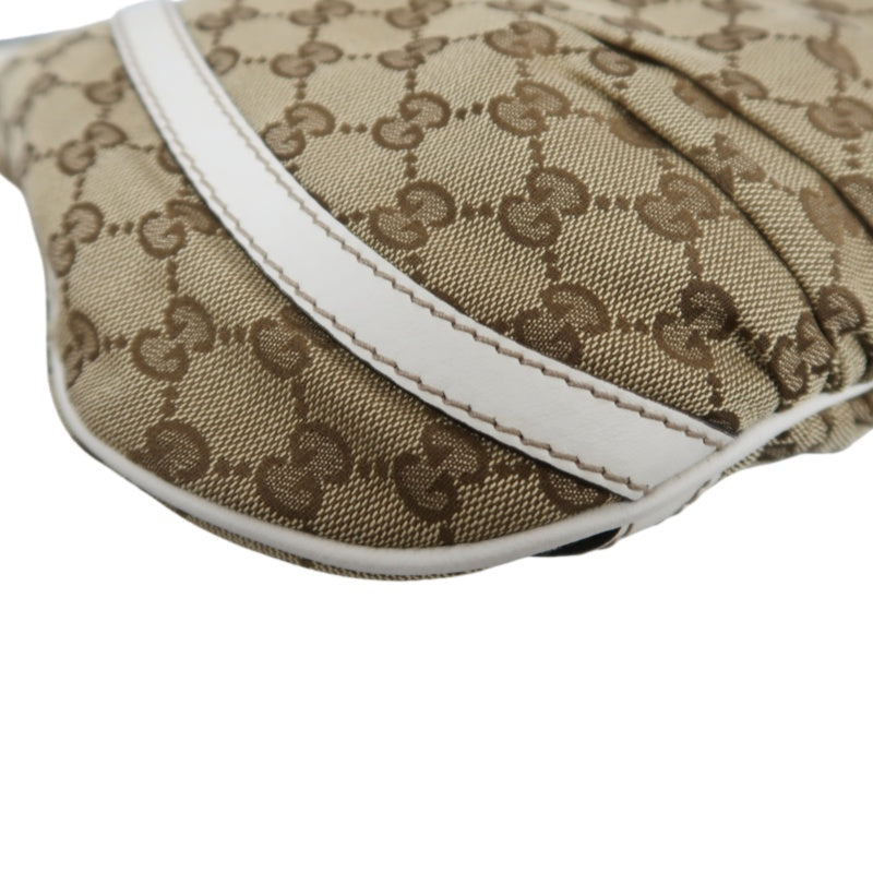 GUCCI GG Canvas Shoulder Bag Brown