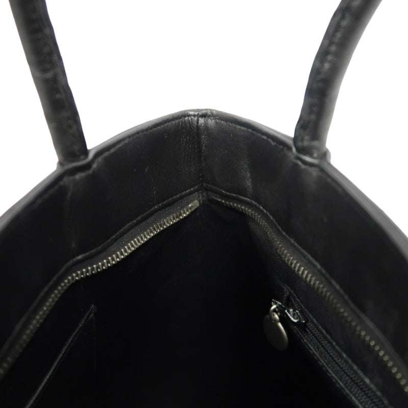 CHANEL Medallion Tote Caviar Leather Tote Bag Black