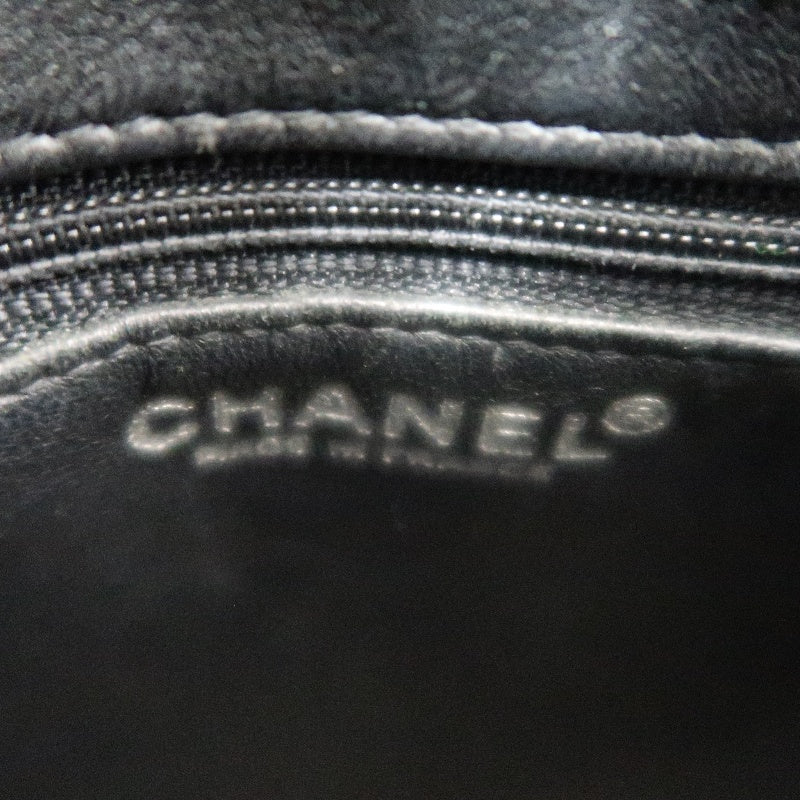 CHANEL Medallion Tote Caviar Leather Tote Bag Black
