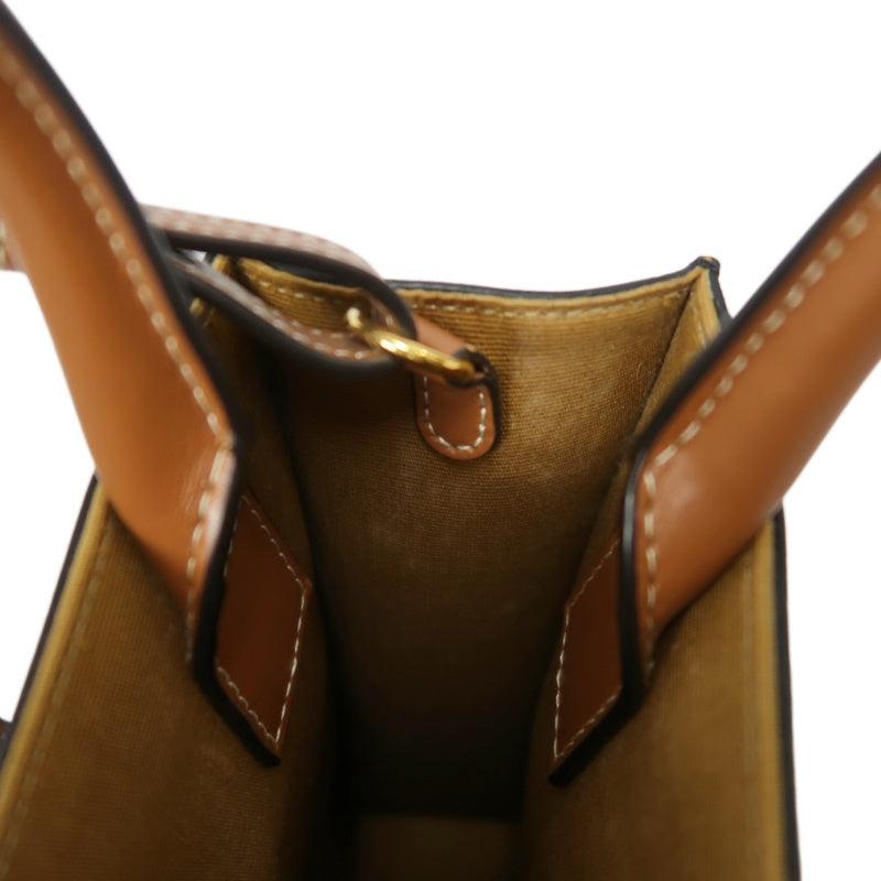 CELINE Triomphe Canvas Handbag Brown with Shoulder Strap