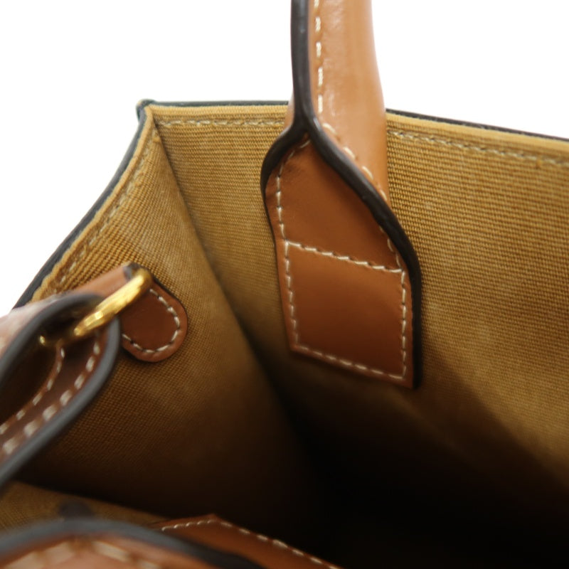 CELINE Triomphe Canvas Handbag Brown with Shoulder Strap