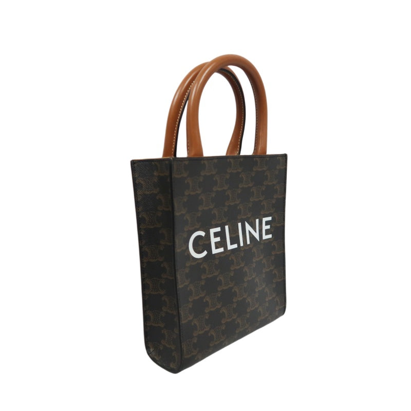 CELINE Triomphe Canvas Handbag Brown with Shoulder Strap