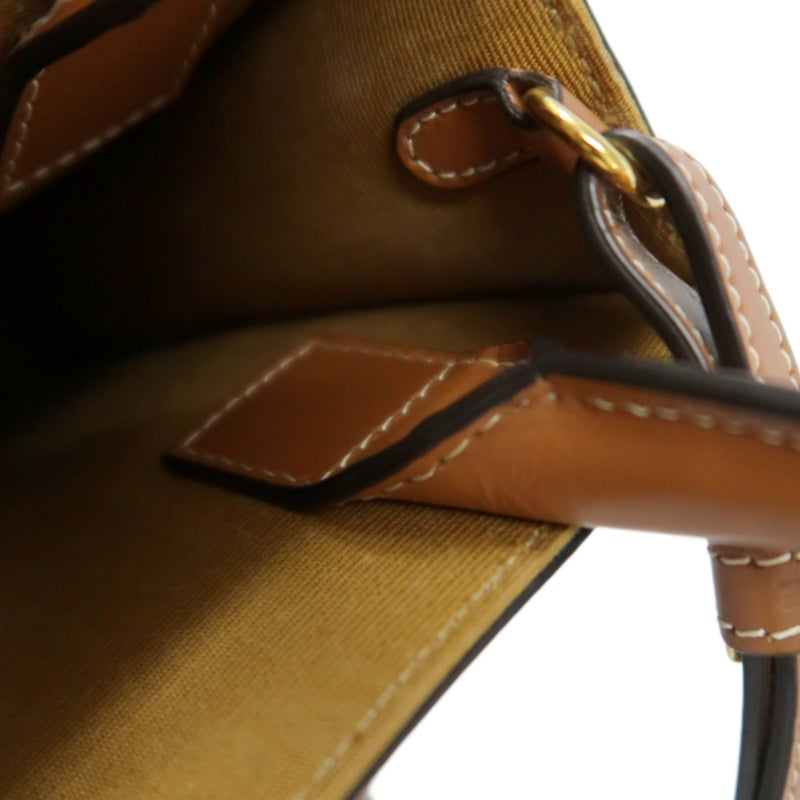 CELINE Triomphe Canvas Handbag Brown with Shoulder Strap