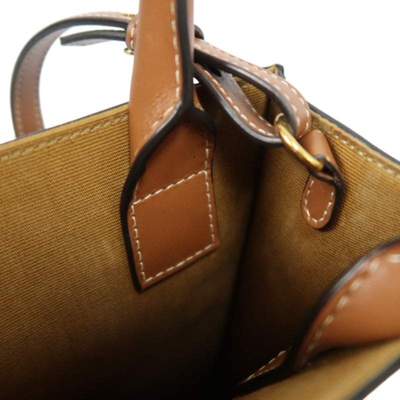 CELINE Triomphe Canvas Handbag Brown with Shoulder Strap