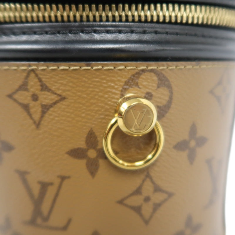 LOUIS VUITTON Cannes Reverse Monogram PVC Handbag Brown with Shoulder Strap