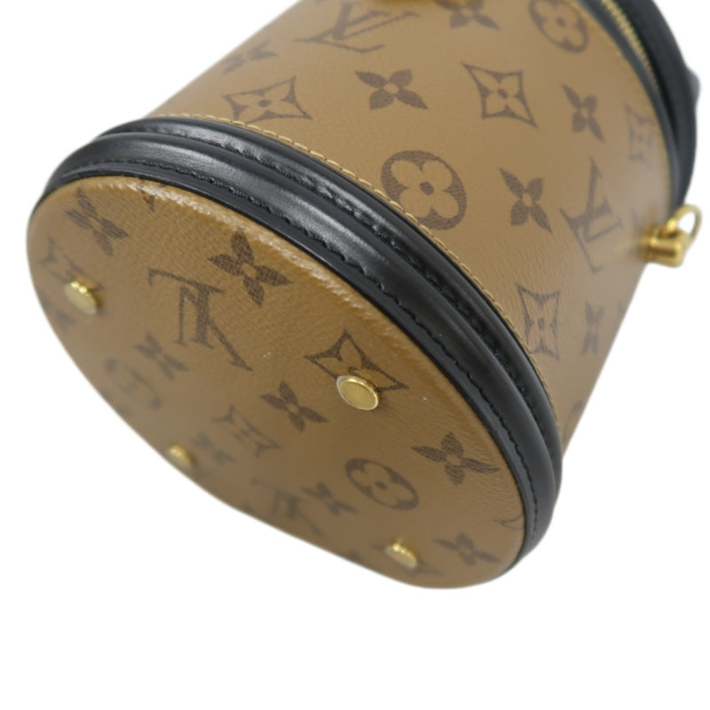 LOUIS VUITTON Cannes Reverse Monogram PVC Handbag Brown with Shoulder Strap