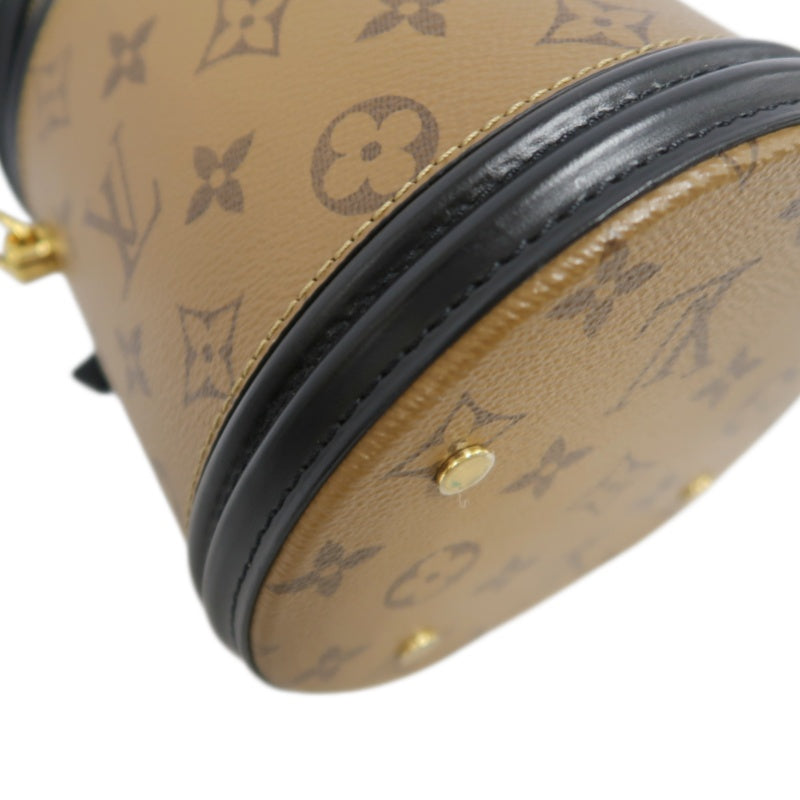 LOUIS VUITTON Cannes Reverse Monogram PVC Handbag Brown with Shoulder Strap