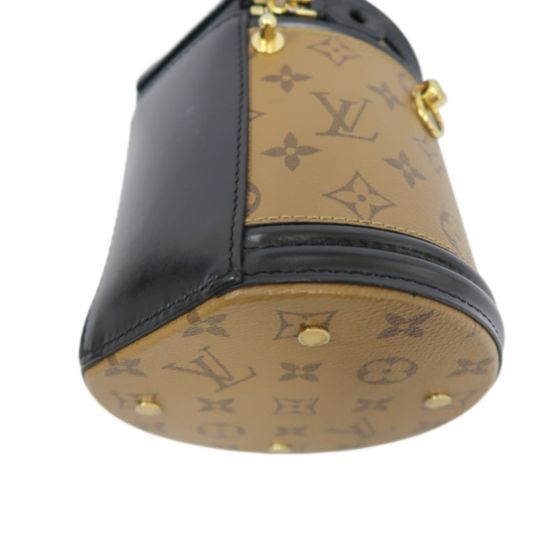 LOUIS VUITTON Cannes Reverse Monogram PVC Handbag Brown with Shoulder Strap