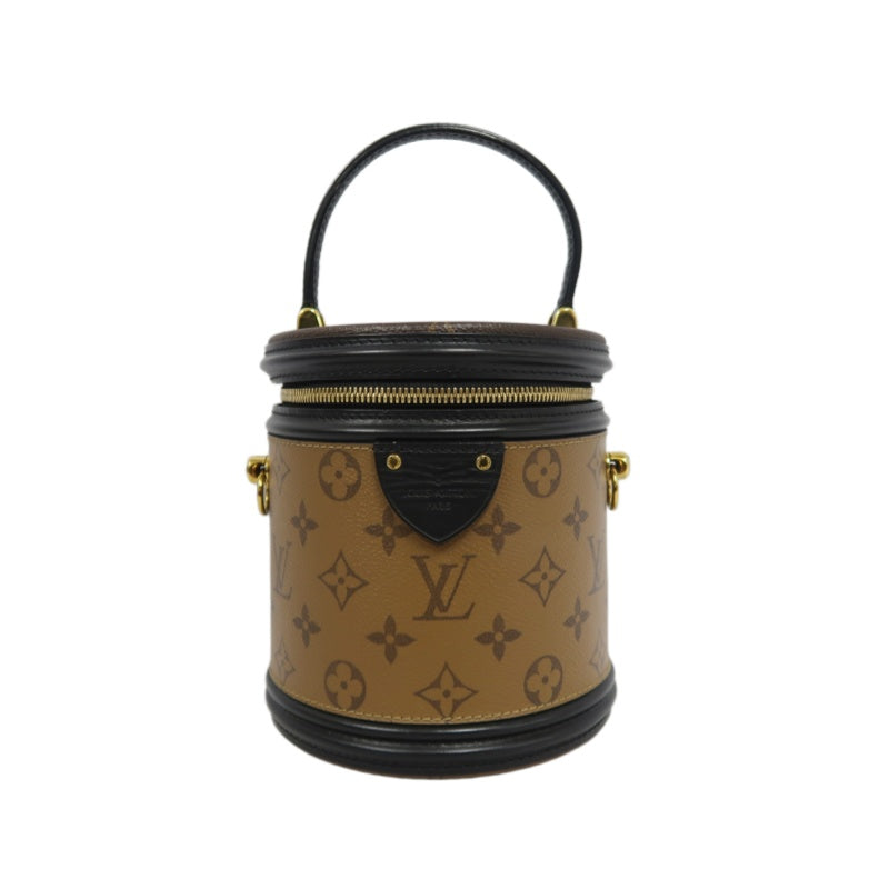 LOUIS VUITTON Cannes Reverse Monogram PVC Handbag Brown with Shoulder Strap