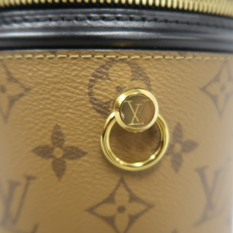 LOUIS VUITTON Cannes Reverse Monogram PVC Handbag Brown with Shoulder Strap