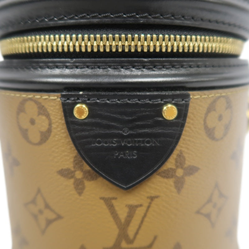 LOUIS VUITTON Cannes Reverse Monogram PVC Handbag Brown with Shoulder Strap