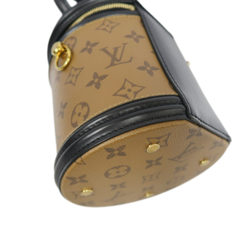 LOUIS VUITTON Cannes Reverse Monogram PVC Handbag Brown with Shoulder Strap