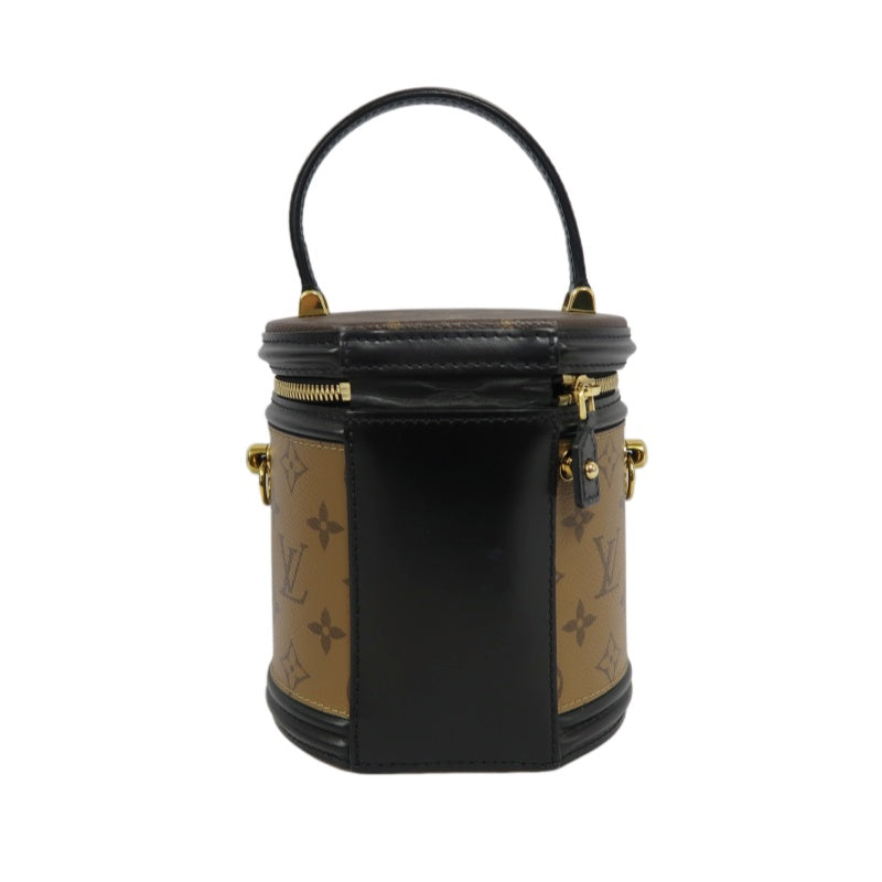 LOUIS VUITTON Cannes Reverse Monogram PVC Handbag Brown with Shoulder Strap