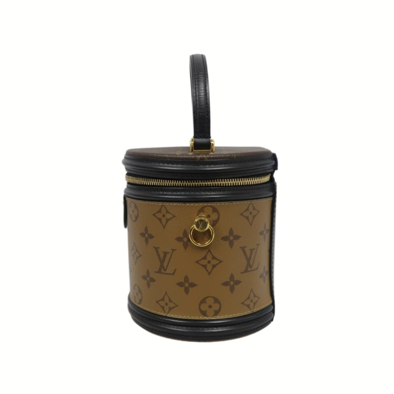 LOUIS VUITTON Cannes Reverse Monogram PVC Handbag Brown with Shoulder Strap