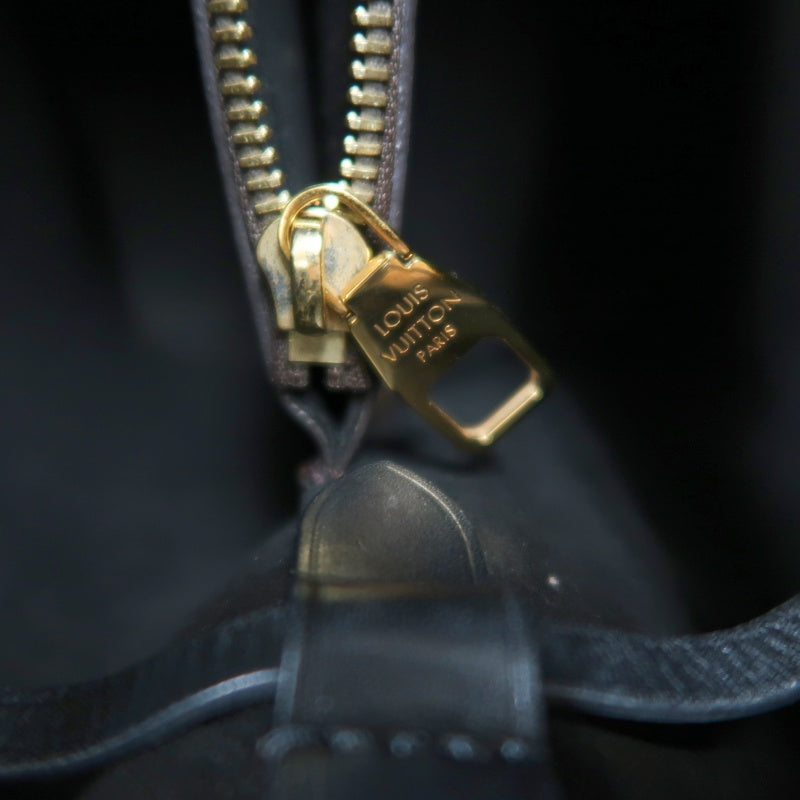 LOUIS VUITTON NeoNoe Monogram PVC Drawstring Bucket Shoulder Bag Brown/Black Gold-Tone Hardware