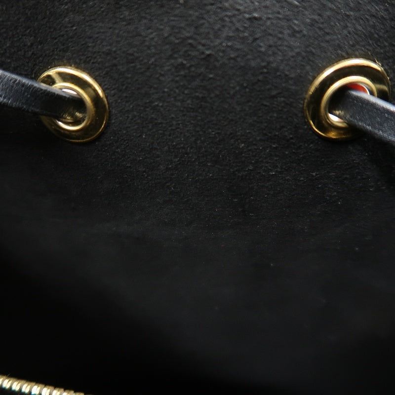 LOUIS VUITTON NeoNoe Monogram PVC Drawstring Bucket Shoulder Bag Brown/Black Gold-Tone Hardware