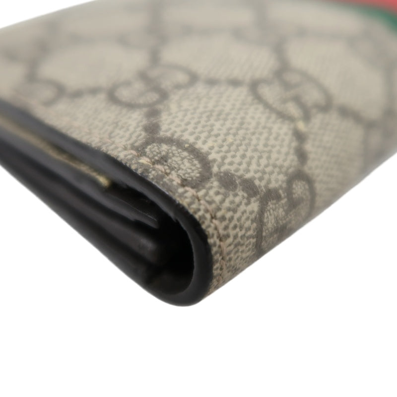 GUCCI GG Supreme GG Canvas Long Wallet Brown