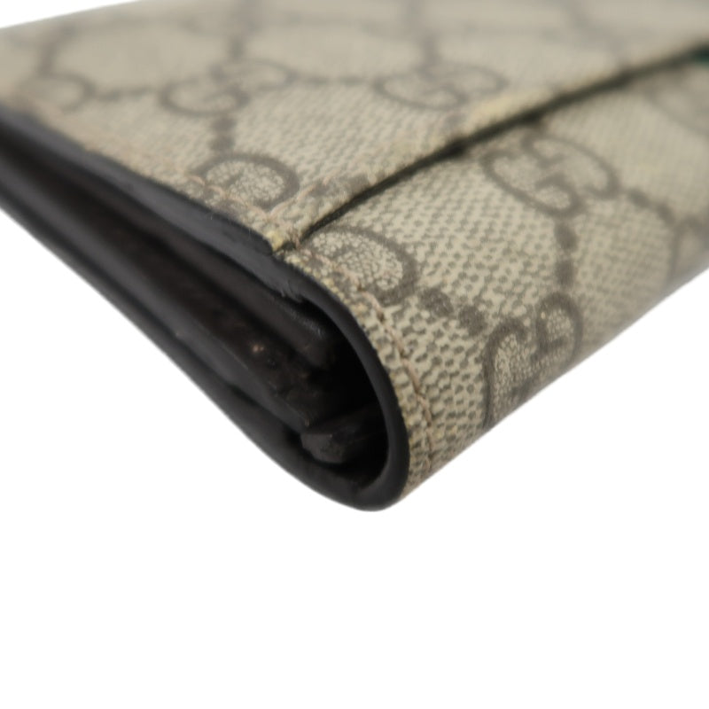GUCCI GG Supreme GG Canvas Long Wallet Brown