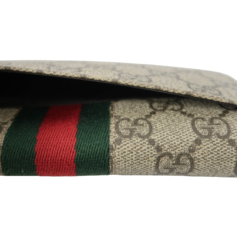 GUCCI GG Supreme GG Canvas Long Wallet Brown