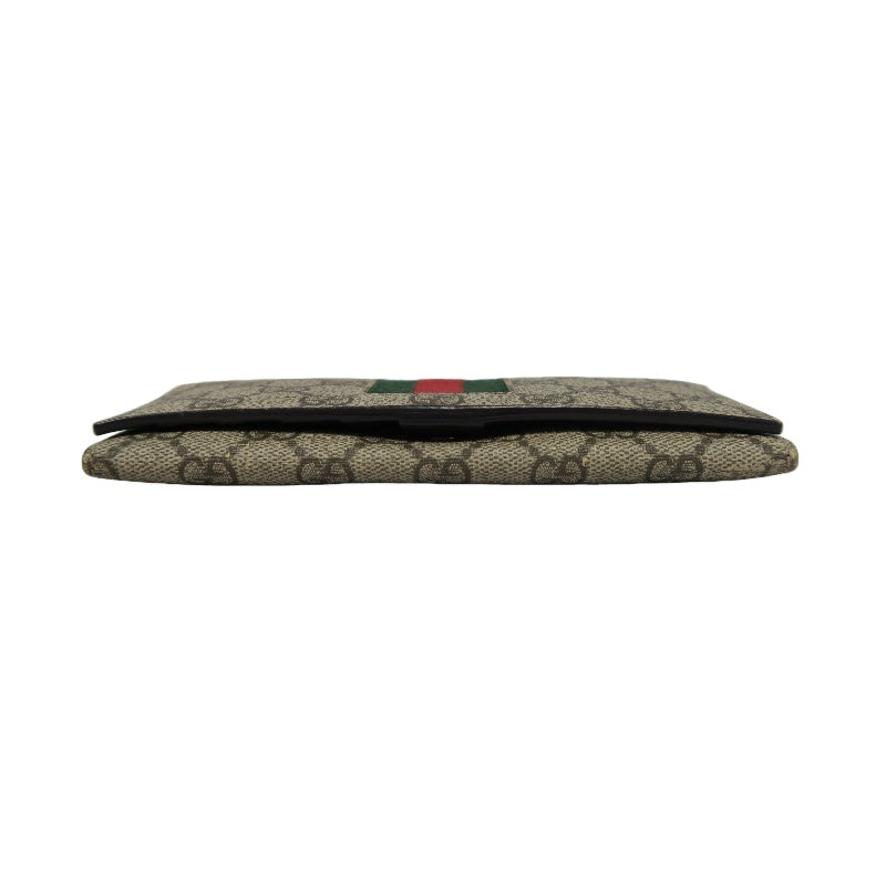 GUCCI GG Supreme GG Canvas Long Wallet Brown