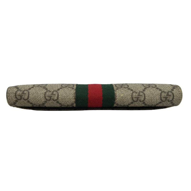 GUCCI GG Supreme GG Canvas Long Wallet Brown