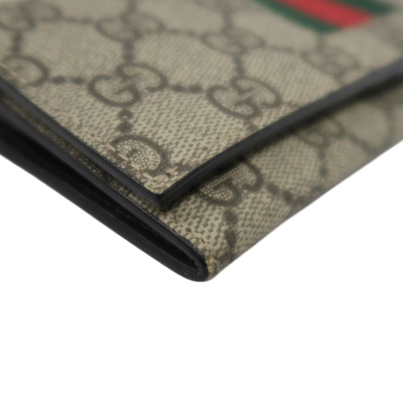 GUCCI GG Supreme GG Canvas Long Wallet Brown
