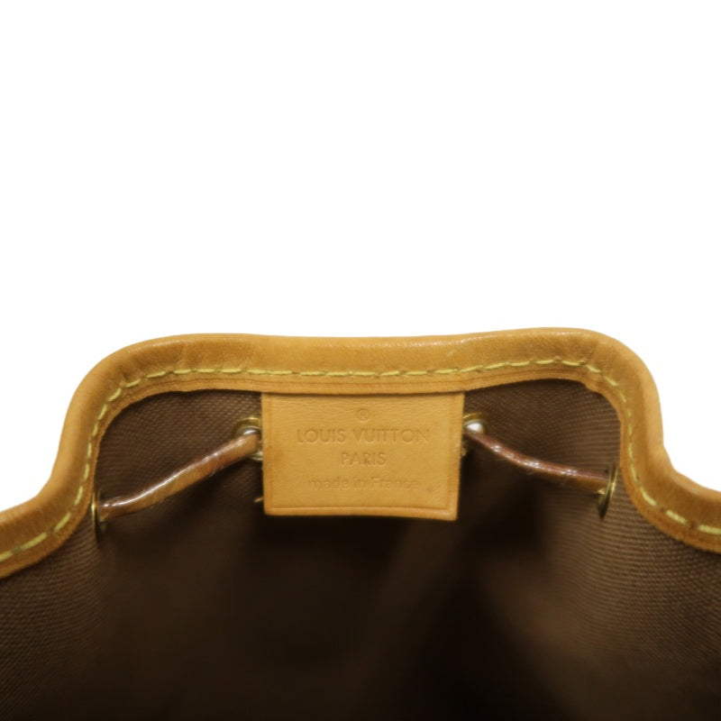 LOUIS VUITTON Nano Noe Monogram PVC Drawstring Shoulder Bag Brown