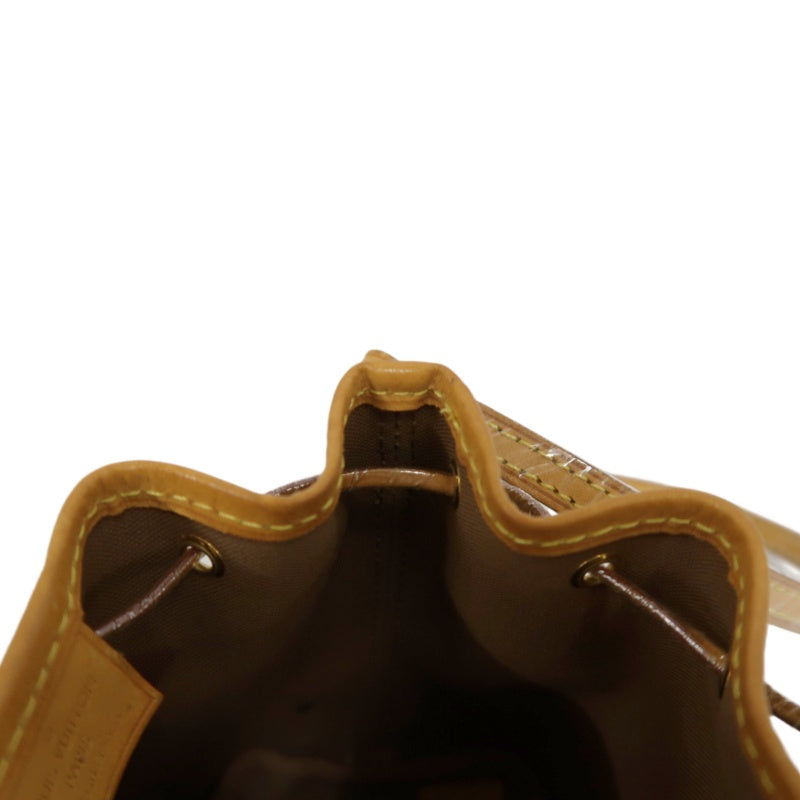 LOUIS VUITTON Nano Noe Monogram PVC Drawstring Shoulder Bag Brown