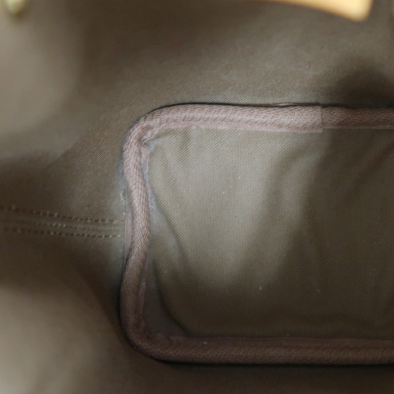 LOUIS VUITTON Nano Noe Monogram PVC Drawstring Shoulder Bag Brown