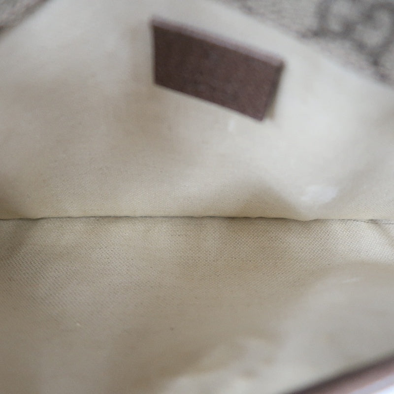 GUCCI GG Supreme PVC Camera Crossbody Bag Brown