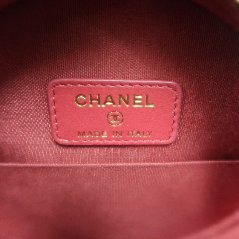 CHANEL Matelasse Caviar Leather Mini Shoulder Bag Black Gold-Tone Hardware