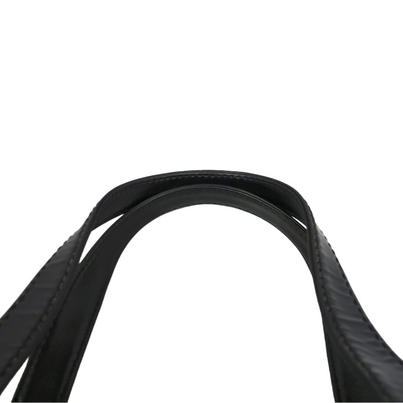 CHANEL Matelassé Lambskin Tote Shoulder Bag Black Gold-Tone Hardware