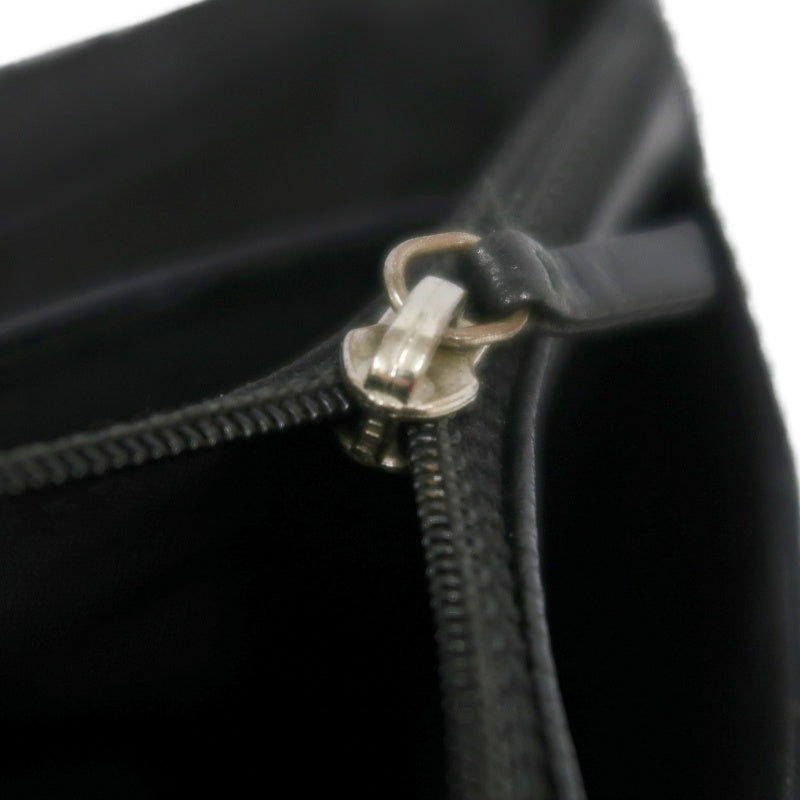 CHANEL Coco Mark Caviar Leather Shoulder Bag Black Silver-Tone Hardware