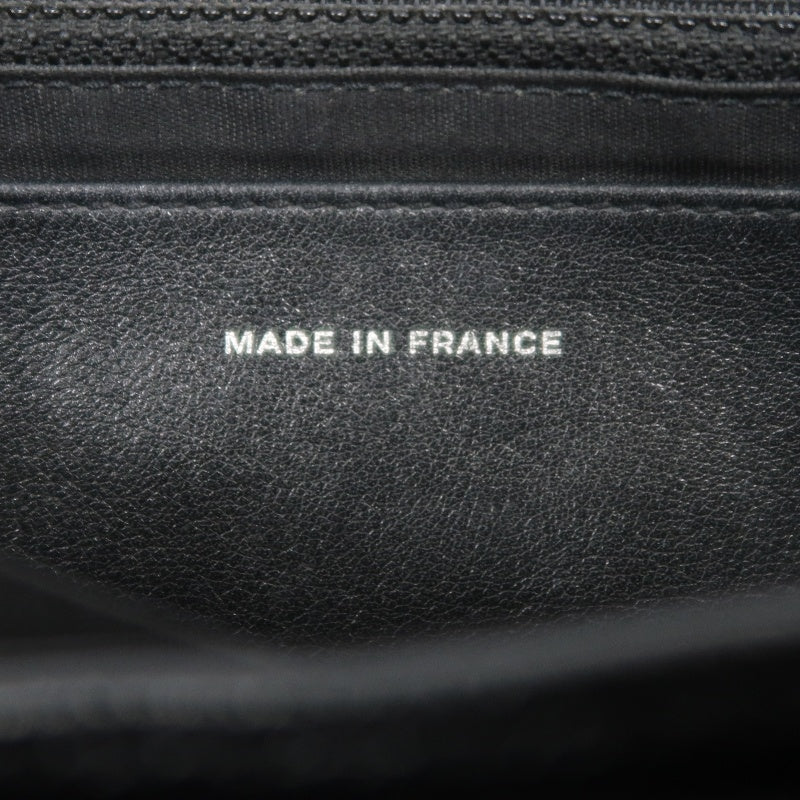 CHANEL Coco Mark Caviar Leather Shoulder Bag Black Silver-Tone Hardware