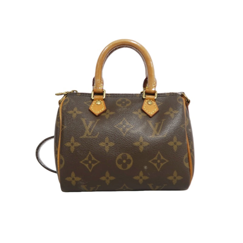 LOUIS VUITTON Mini Speedy Monogram PVC Handbag Shoulder Bag Brown
