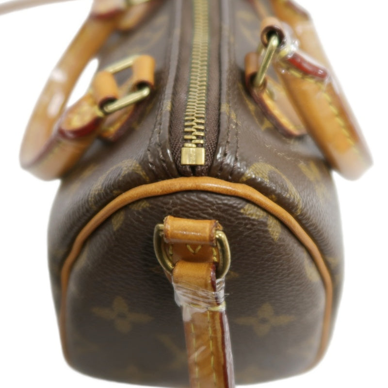 LOUIS VUITTON Mini Speedy Monogram PVC Handbag Shoulder Bag Brown