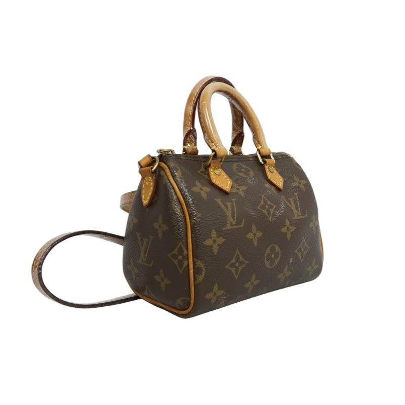 LOUIS VUITTON Mini Speedy Monogram PVC Handbag Shoulder Bag Brown