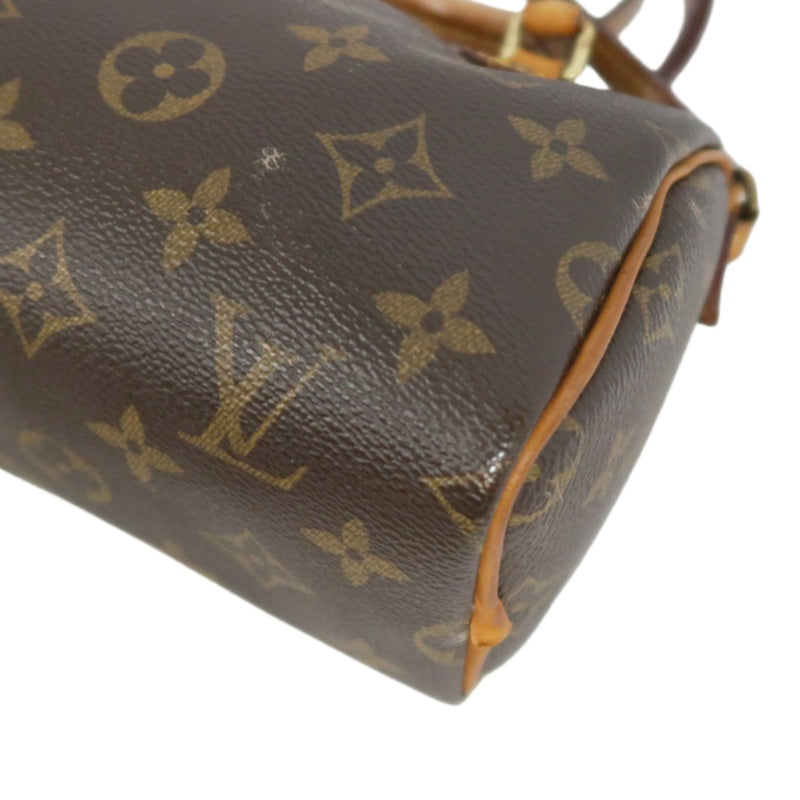 LOUIS VUITTON Mini Speedy Monogram PVC Handbag Shoulder Bag Brown