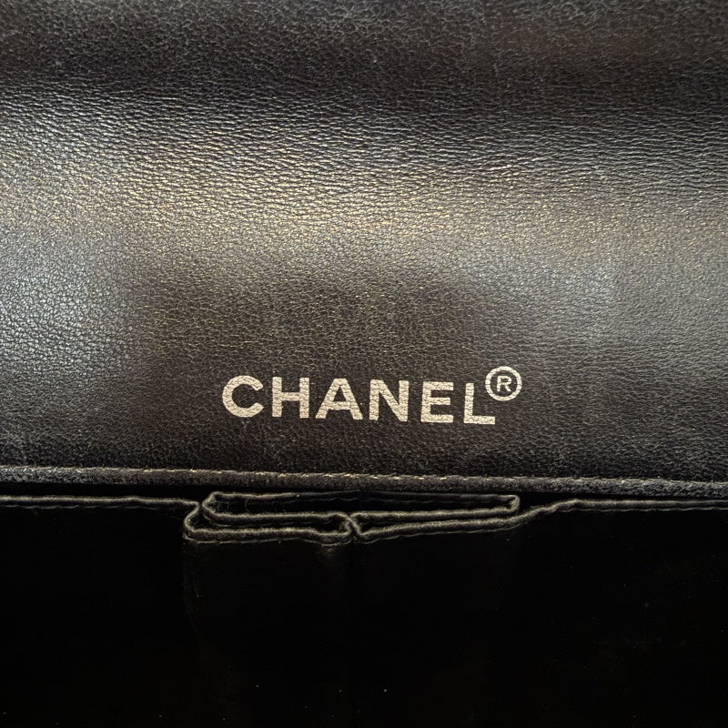 CHANEL New Travel Line Embossed CC Checker Nylon Flap Chain Shoulder Bag Black Monogram Canvas Black CC Turnlock Hardware Vintage Classic Accessory with Original Dust Bag