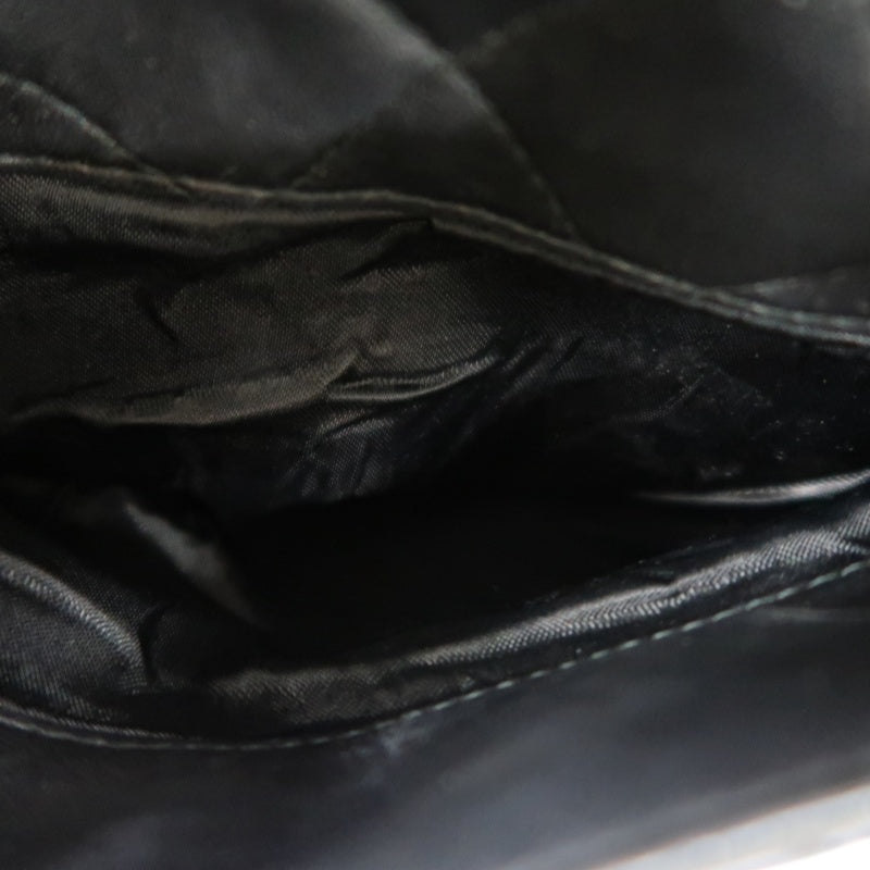 CHANEL Matelasse Diamond Quilted Lambskin Shoulder Bag Black With Authenticity Card