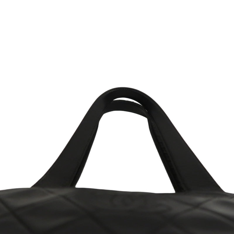 CHANEL Matelasse Diamond Quilted Lambskin Shoulder Bag Black With Authenticity Card