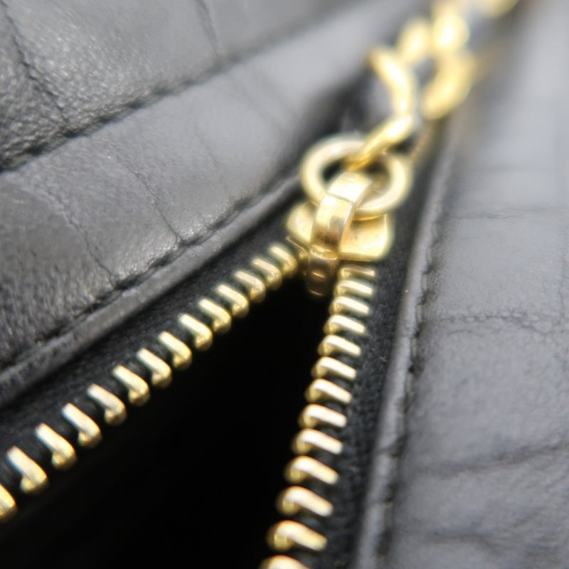 CHANEL Matelasse Diamond Quilted Lambskin Shoulder Bag Black With Authenticity Card