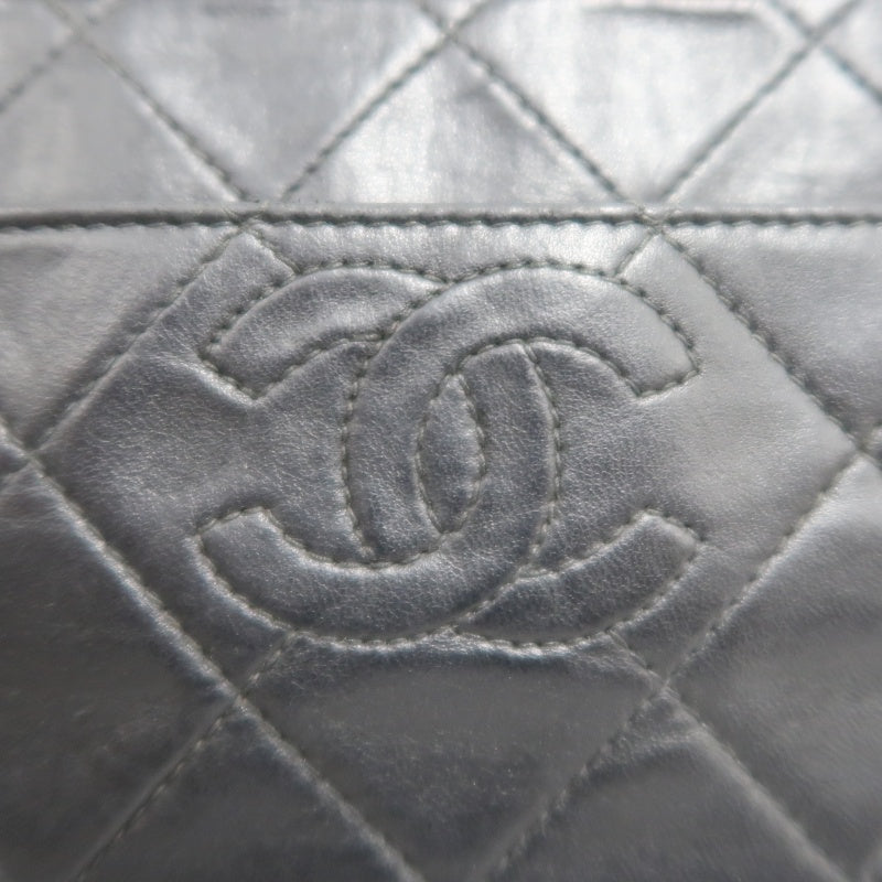 CHANEL Matelasse Diamond Quilted Lambskin Shoulder Bag Black With Authenticity Card