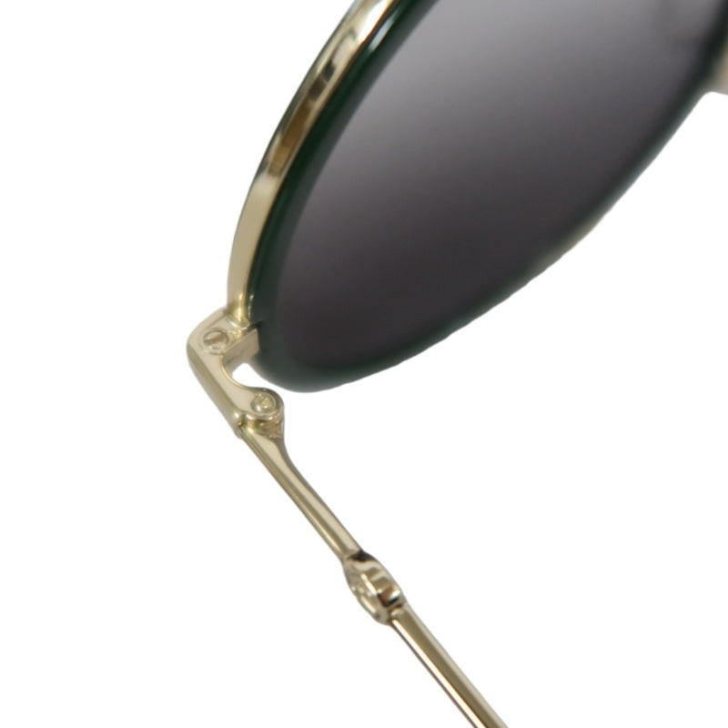 GUCCI Brown Resin Round-frame Sunglasses Color-block With Original Case