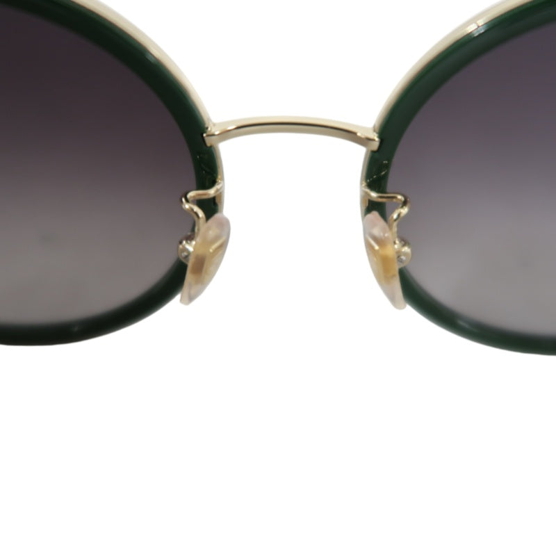 GUCCI Brown Resin Round-frame Sunglasses Color-block With Original Case