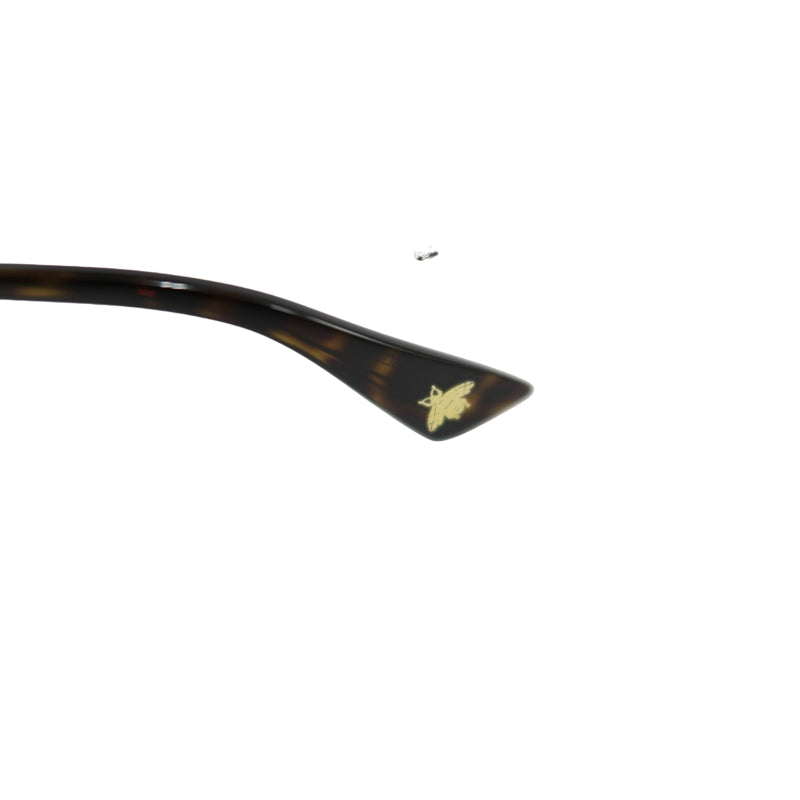 GUCCI Brown Resin Round-frame Sunglasses Color-block With Original Case