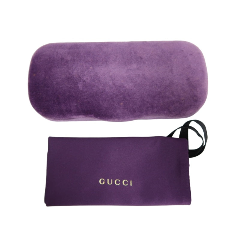 GUCCI Brown Resin Round-frame Sunglasses Color-block With Original Case